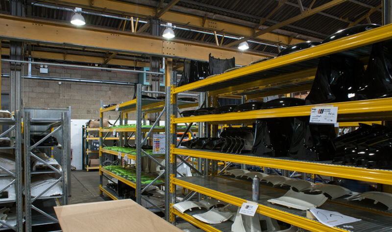 Goods in area at Wicked Coatings warehouse East