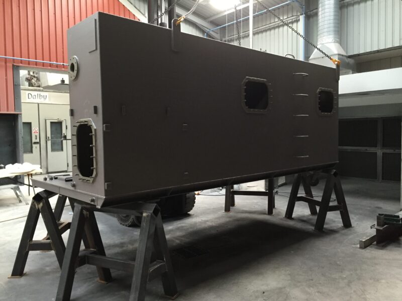 Offshore water treatment system blasted and painted at Wicked Coatings