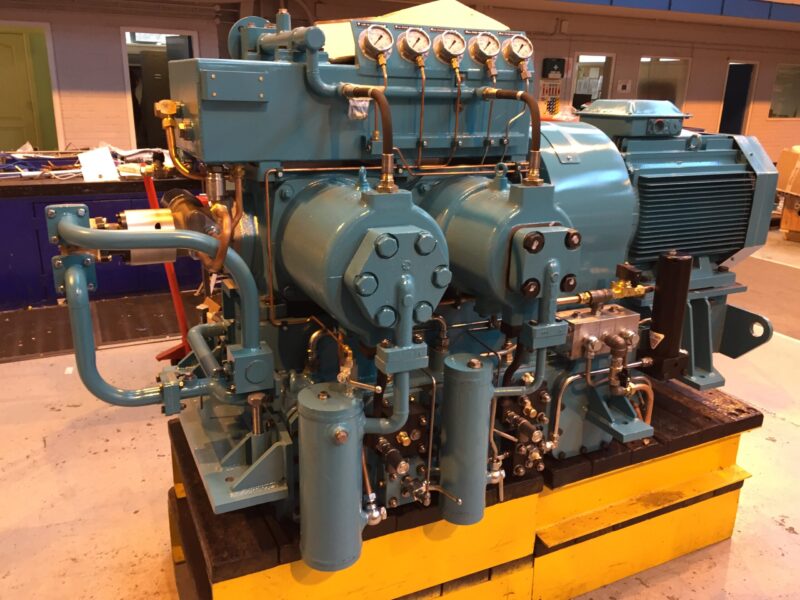 Offshore water compressor painted at Wicked Coatings