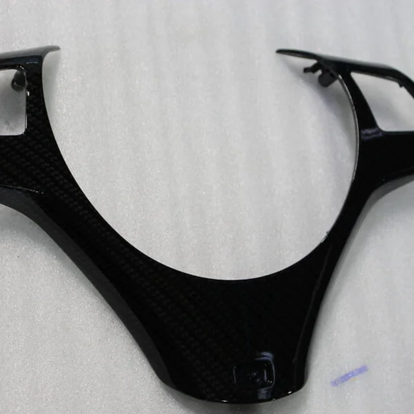 Car interior various elements coated in carbon fibre hydrographic film painted black