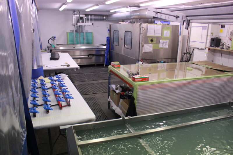 Various shop areas in Wicked Coatings Factory
