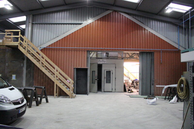Various shop areas in Wicked Coatings Factory