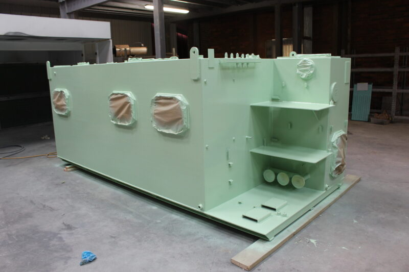 Offshore water treatment system blasted and painted at Wicked Coatings