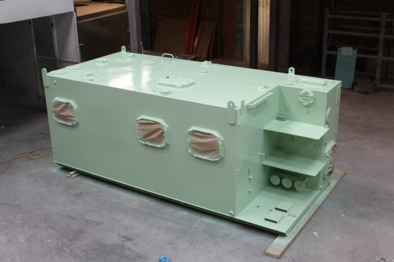Offshore water treatment system blasted and painted at Wicked Coatings
