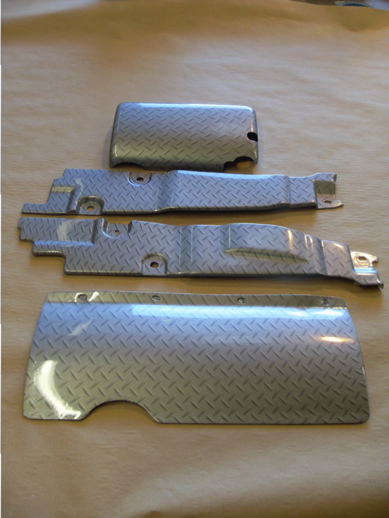 Car interior various parts coated in metal hydrographic film