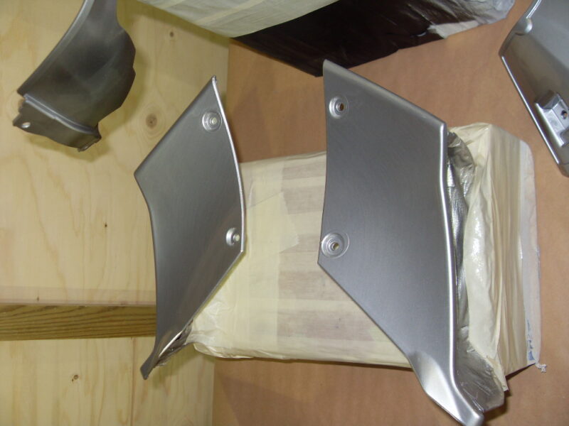 Motorbike parts painted silver