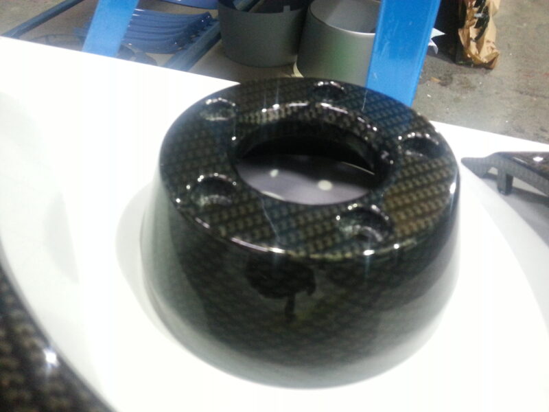 Yamaha motorbike parts coated in carbon fibre hydrographic film