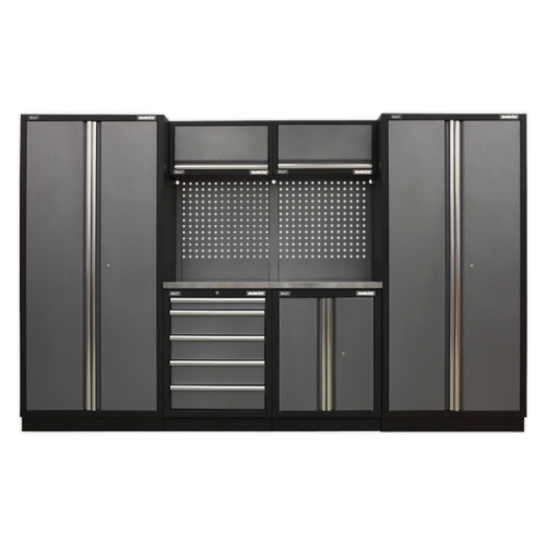 Modular Storage System Combo – Stainless Steel Worktop