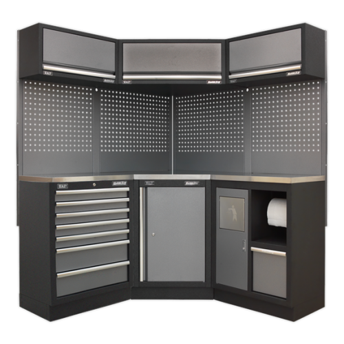 Modular Storage System Combo – Stainless Steel Worktop