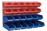 Bin & Panel Combination 24 Bins – Red/Blue