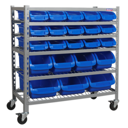 Mobile Bin Storage System 22 Bins